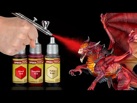 Airbrushing Army Painter Speedpaints - Painting a dragon!