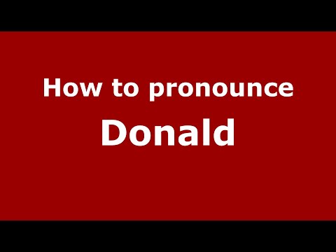 How to pronounce Donald