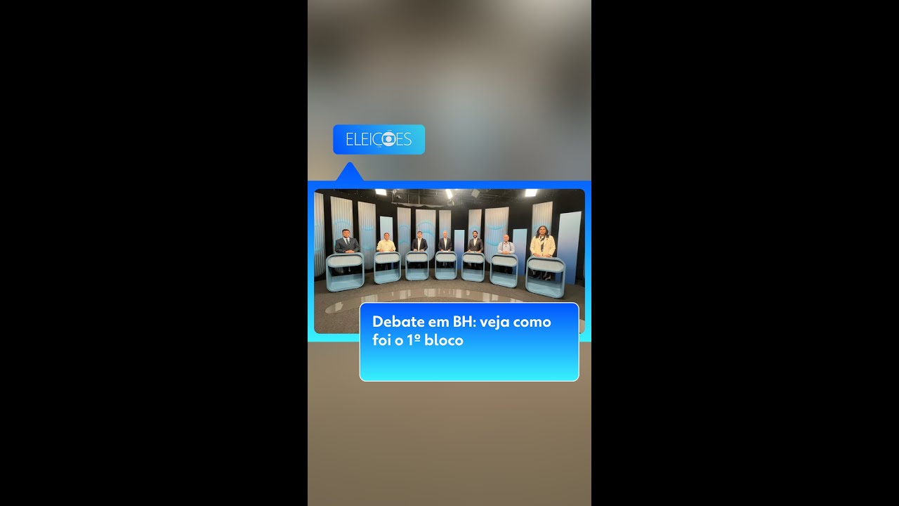 Debate em BH: Candidatos falam de transporte, plano diretor e propostas para LGBTs no 1º bloco