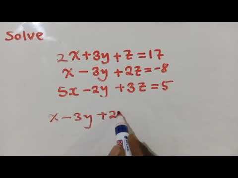 System of Equation with three variables