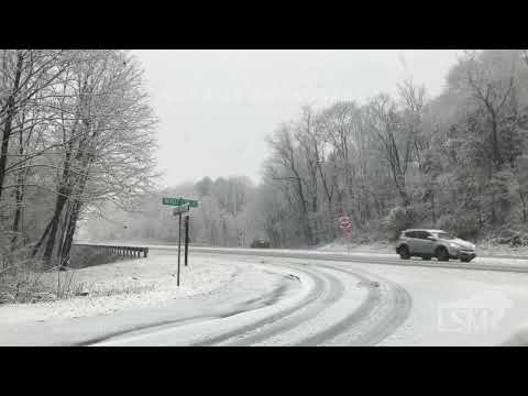 01-03-2022- Roanoke Area Virginia - First Heavy Snow of the season Causing Travel issues