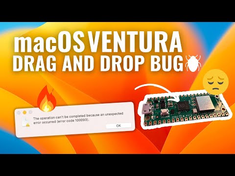 YouTube Thumbnail for WAIT! macOS Ventura Drag and Drop Bug affects Raspberry Pi Pico and Circuit Python users!