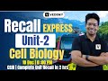 Cell Biology | Unit-2 |  Recall Express | Superfast Recalling |Virendra Singh | CSIR | GATE | DBT