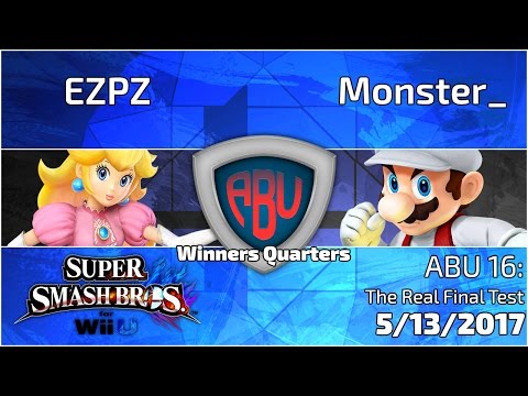 ABU 16: EZPZ (Peach) vs. Monster_ (Mario)  - SSB4 Singles Winners Quarters