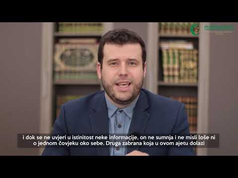 Poziv vjernicima (25) - Zabrana ružnog mišljenja - hafiz Ammar Bašić