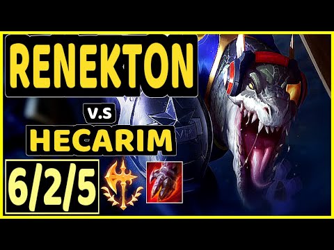 BEANSU (RENEKTON) vs HECARIM - 6/2/5 KDA TOP CHALLENGER GAMEPLAY - EUW