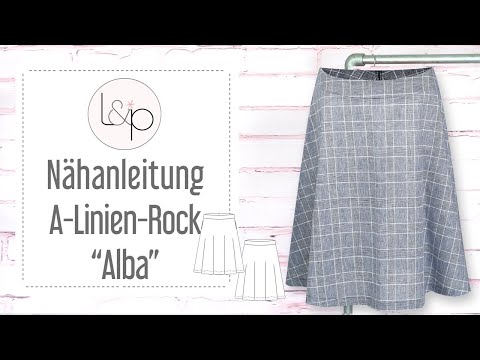 Nähanleitung lillesol A-Linien-Rock Alba - einen Rock aus Jersey oder Webware nähen