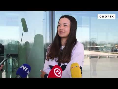 Doček tenisačice Petre Marčinko, juniorske osvajačice Australian Opena