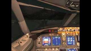 preview picture of video 'FSX Boeing 737-800 Night Landing in Sepinggan RW 25'