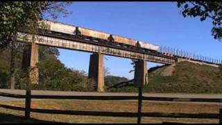 preview picture of video 'CSX Q540 Manifest Train at Emerson, GA'