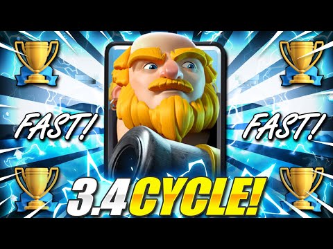 #1 HOTTEST Deck in Clash Royale NOW!! New 3.4 Royal Giant CYCLE OP!!
