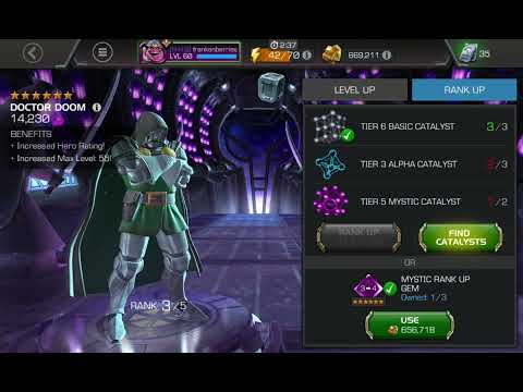 6 Star Doctor Doom upgraded to rank 4 MCOC Marvel Contest of Champions