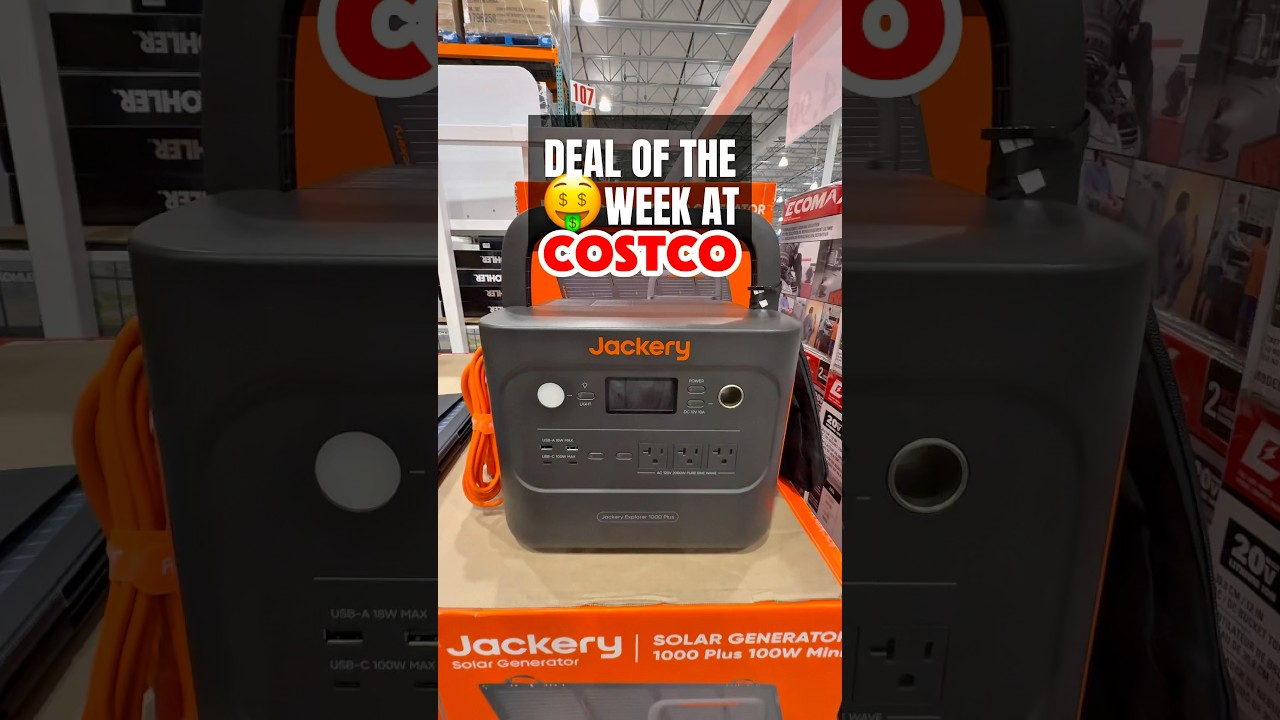 Jackery Explorer 1000 Plus + Solar Panels $649.99 ($150 off) at Costco! #costcofinds #shorts