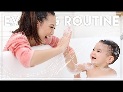 MY EVENING ROUTINE || Aria's bedtime, Bath, Get Un-Ready With Me