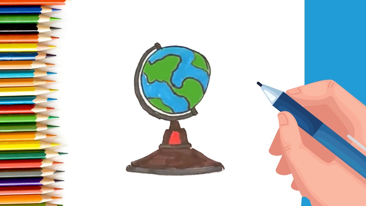 How to draw GLOBE for Kids with Parikshet & Kids Fun Learn Club