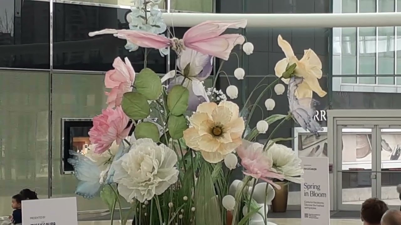 Spring Florals Display about March break with the blooms at Square One Shopping Centre Mall