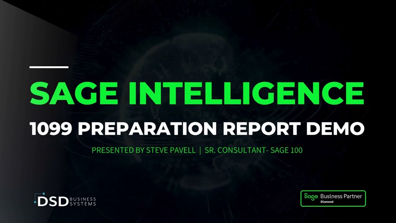 Sage Intelligence Product Demo: 1099 Preparation report