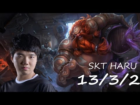 SKT Haru Gragas, KDA 13/3/2. Dec 01, 2019.
