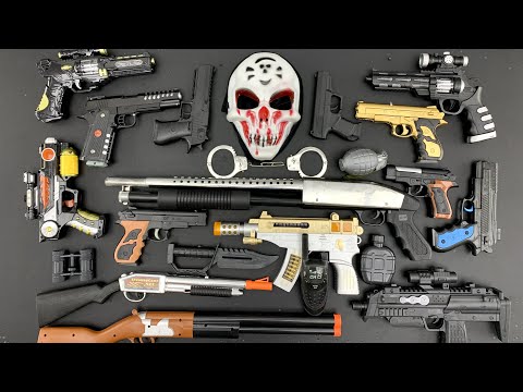 Ghost Skeleton Mask, Toy Shotgun, Golden Desert Eagle Gun, Sound Weapons And Equipment
