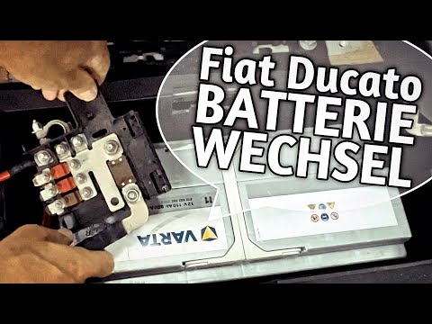 Anleitung Fiat Ducato Autobatterie wechseln - Starthilfe mit Powerbank & Einbau neue Batterie