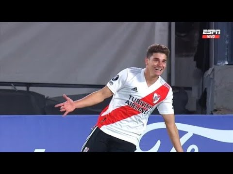 Gol de Julián Álvarez a Santa Fe - River Plate 2 Santa fe 0 - Fase de grupo - Copa libertdores 2021