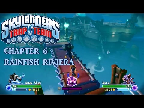 Skylanders Trap Team - Chapter 6: Rainfish Riviera - All Villains Trapped! All Secret Areas Found!