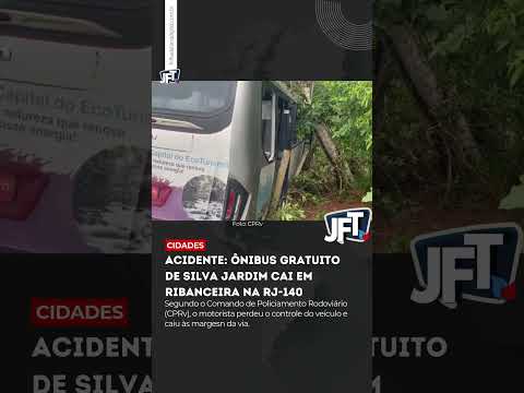 Acidente: ônibus gratuito de Silva Jardim cai em ribanceira na RJ-140