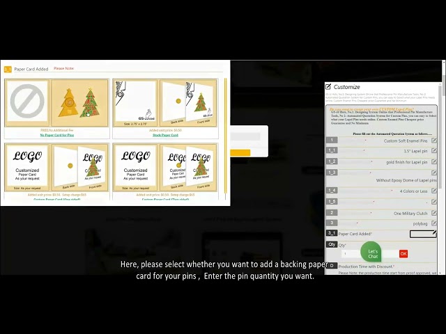 Online tutorial of how to place a pin quote in GSJJ.com