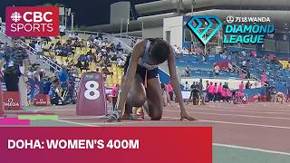 Meet record set in women's 400m at Diamond League stop in Doha | #CBCSports