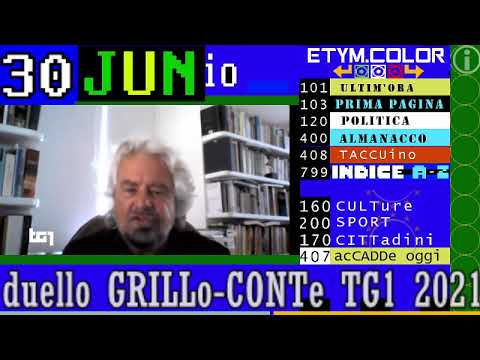 TG1 giorno 30 giugno 2021 Grillo-Conte: svolta autarchica di Grillo ?#autarchismo o #roussismo