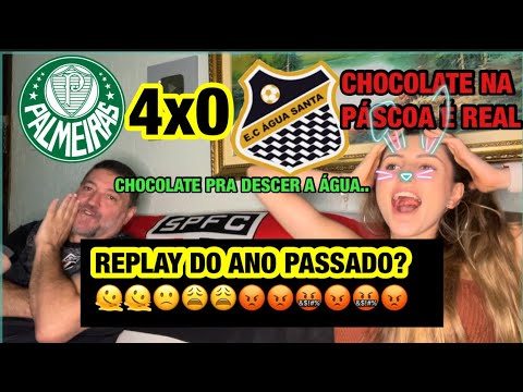 SEGUNDA VEZ SEGUIDA! REACT- PALMEIRAS 4 x 0 ÁGUA SANTA