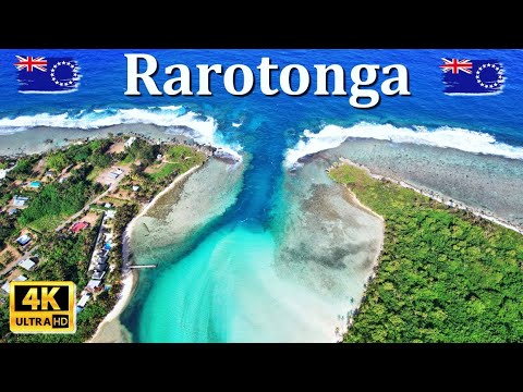 Rarotonga Aitutaki Cook Islands scenic relaxation view from above 4K UHD