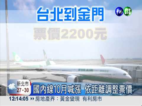 油價狂飆! 國內機票10月喊漲