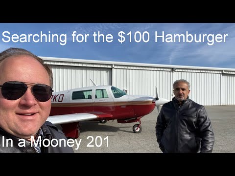 $100 Hamburger Flight in a Mooney M20J 201 - N142KD