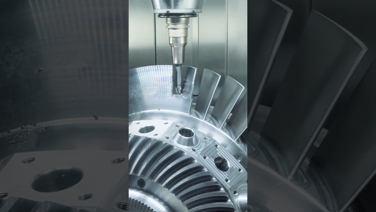 5-Axis Machined Aluminum Aerospace Impellers #precisionparts #cncmachining #cnclathe #cnc #impeller