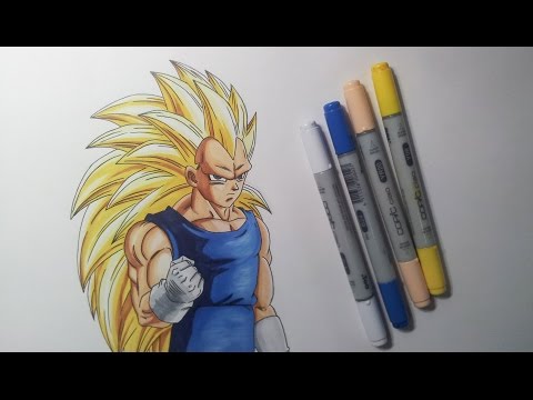 Drawing Vegeta Super Saiyan 3! - YouTube