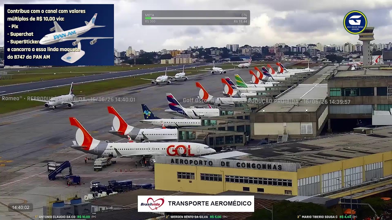Live webcam view of Congonhas Airport Runway & Terminal View