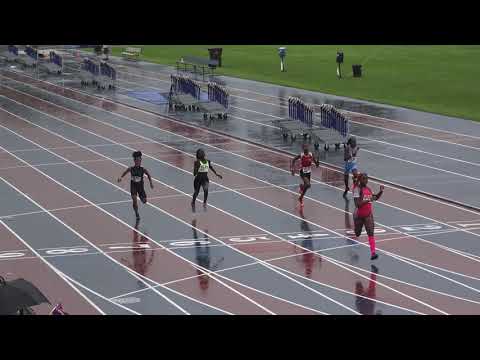Girls 100m Dash 11-12 Year Old Semi Finals Heat 1- 44th Annual Northwest Track & Field Classic 2019