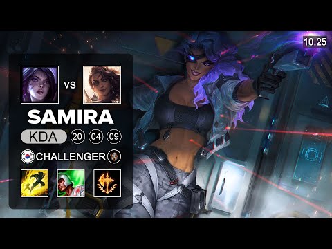 Samira Bot vs Kai'sa - KR Challenger patch 10.25