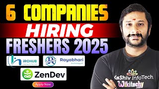 🚨 Freshers Jobs 2025: 6 IT Companies Actively Hiring in India 💼 | kaashiv infotech  #kaashivinfotech
