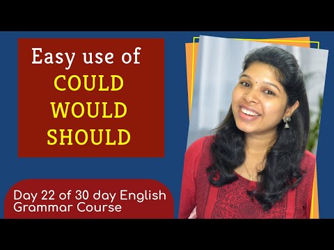 Day 22 | Using SHOULD, COULD and WOULD correctly | Modal Verbs in Grammar | 30 day English Grammar