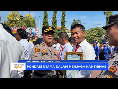 KAPOLRES PROBOLINGGO BERI PENGHARGAAN KEPADA ANGGOTA POLRI, TNI, DAN MASYARAKAT BERPESTASI