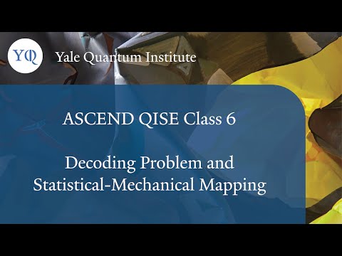 Aleksander Kubica: Decoding Problem and Statistical-Mechanical Mapping