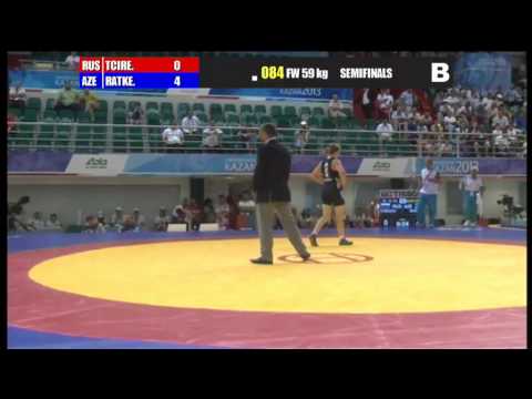 Kazan-2013 / Yuliya Ratkevich (AZE) - Jargalma Tsirenova (RUS) - semifinal match