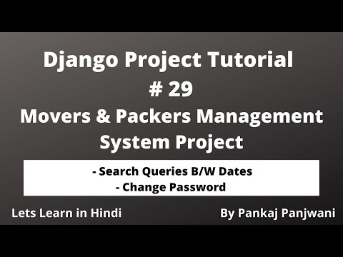 29 Django Project Tutorial Movers And Packers Hindi