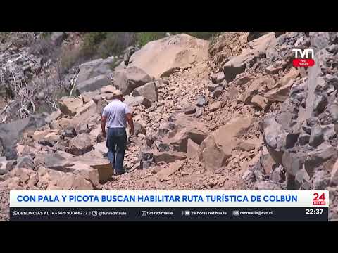 Vecinos de Colbún intentan despejar camino con pala y picota | 24 Horas TVN - Red Maule