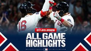 Highlights from ALL GAMES on 7/20(Red Sox win 14th STRAIGHT GAME, Guardians hit SEVEN HRs and MORE!)
