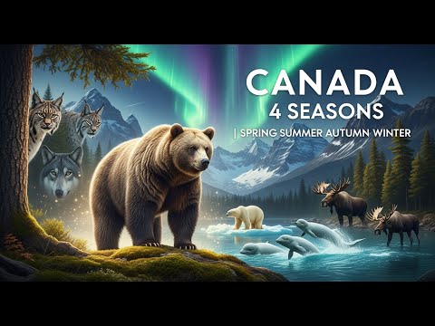 Wildlife CANADA Animals 4K | Scenic Relaxation Film With Calming Music Journey
