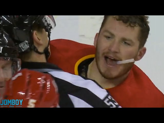 Tkachuk gets puck flipped at him and doesn't like it, a breakdown
