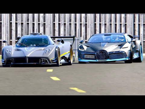 Bugatti Divo vs Pagani Zonda R - Top Gear Track